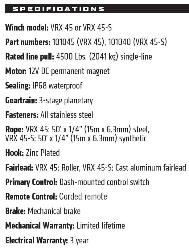 Warn VRX 4500 LBS Winch — Warn VRX 4500 LBS Winch AJK Offroad