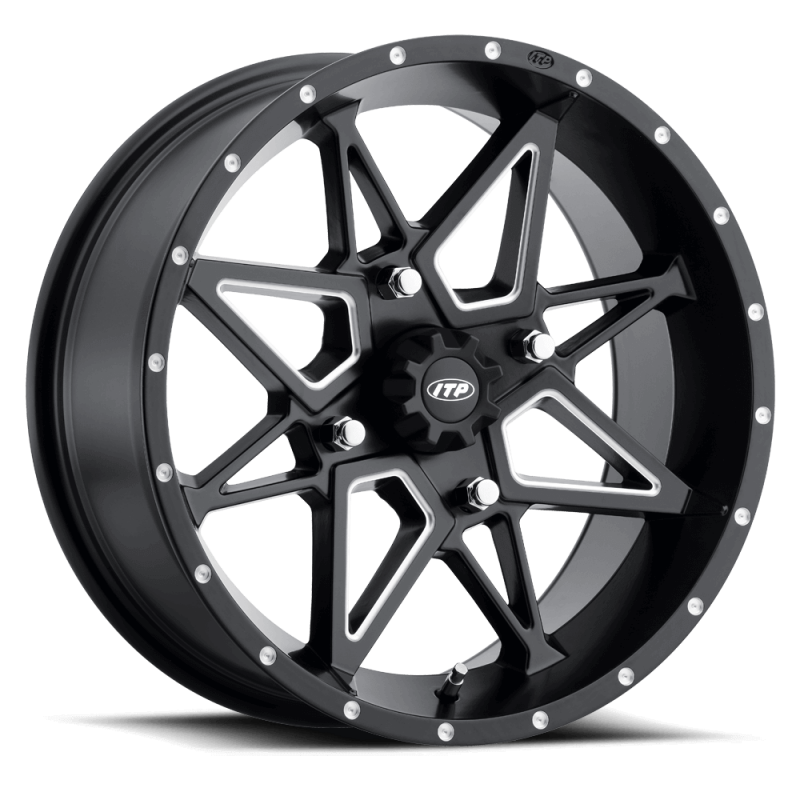 ITP Tornado 14x7 UTV Wheel – 4x110 Matte Black / Milled