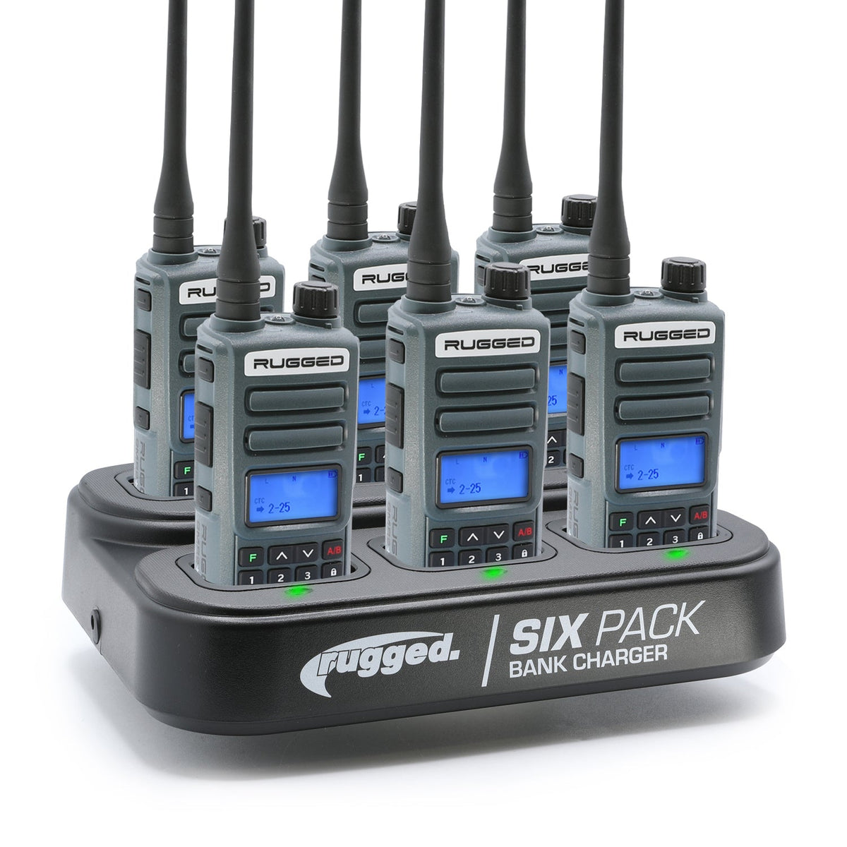 6 PACK - Choose Your GMRS Two Way Handheld Radio – GMR2 PLUS, Grey