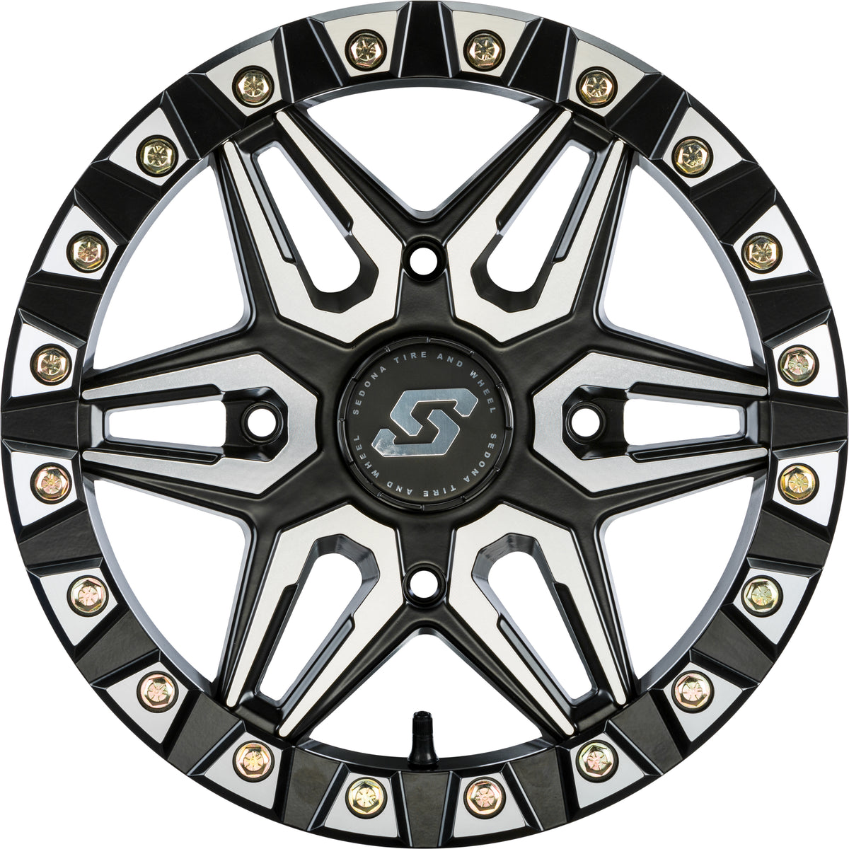 Sedona Split 6 Beadlock Wheel - Black / Machined product image 3