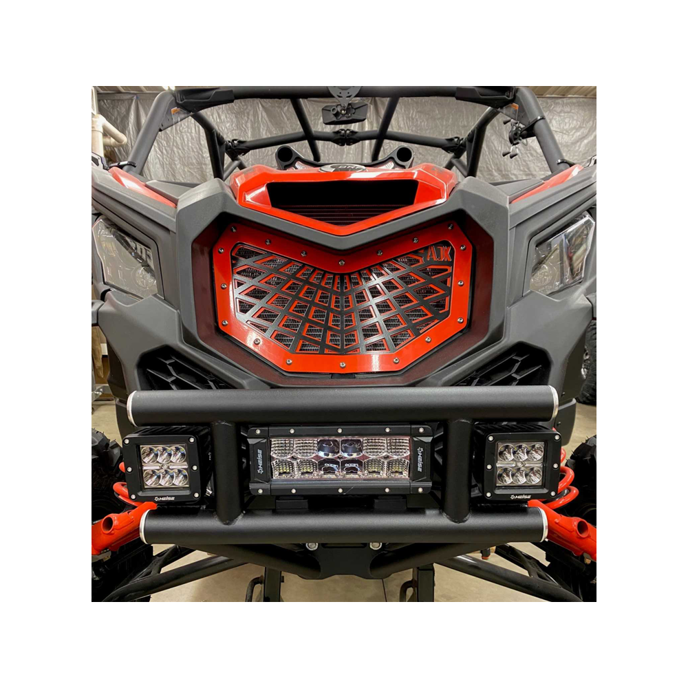 Can-Am Maverick X3 Front Bumper — Can-Am X3 Front Bumper AJK Offroad Texture Black Both