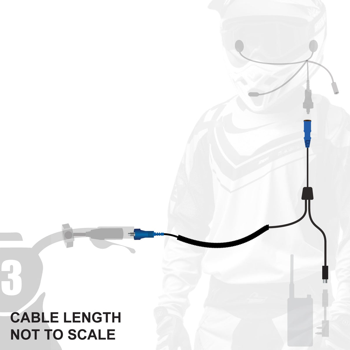 Wired RACE SERIES Motorcycle Harness without Radio Jumper