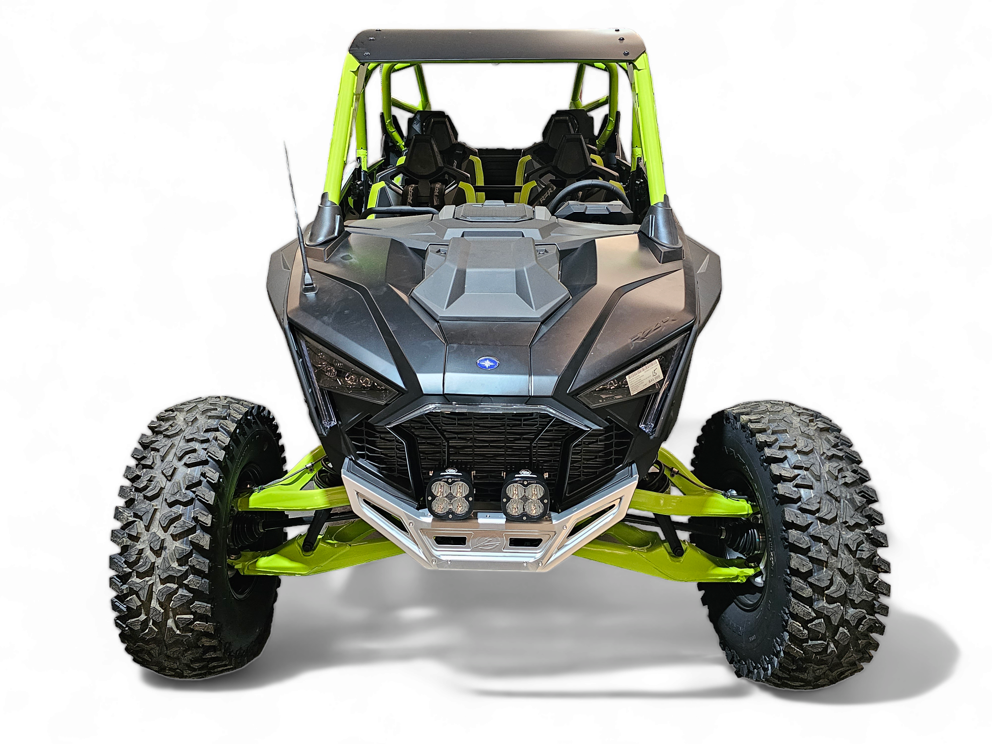 2022-2025 Polaris RZR Pro R, Pro S, Turbo R Machined Billet Front Winch Bumper (Clear Anodize)