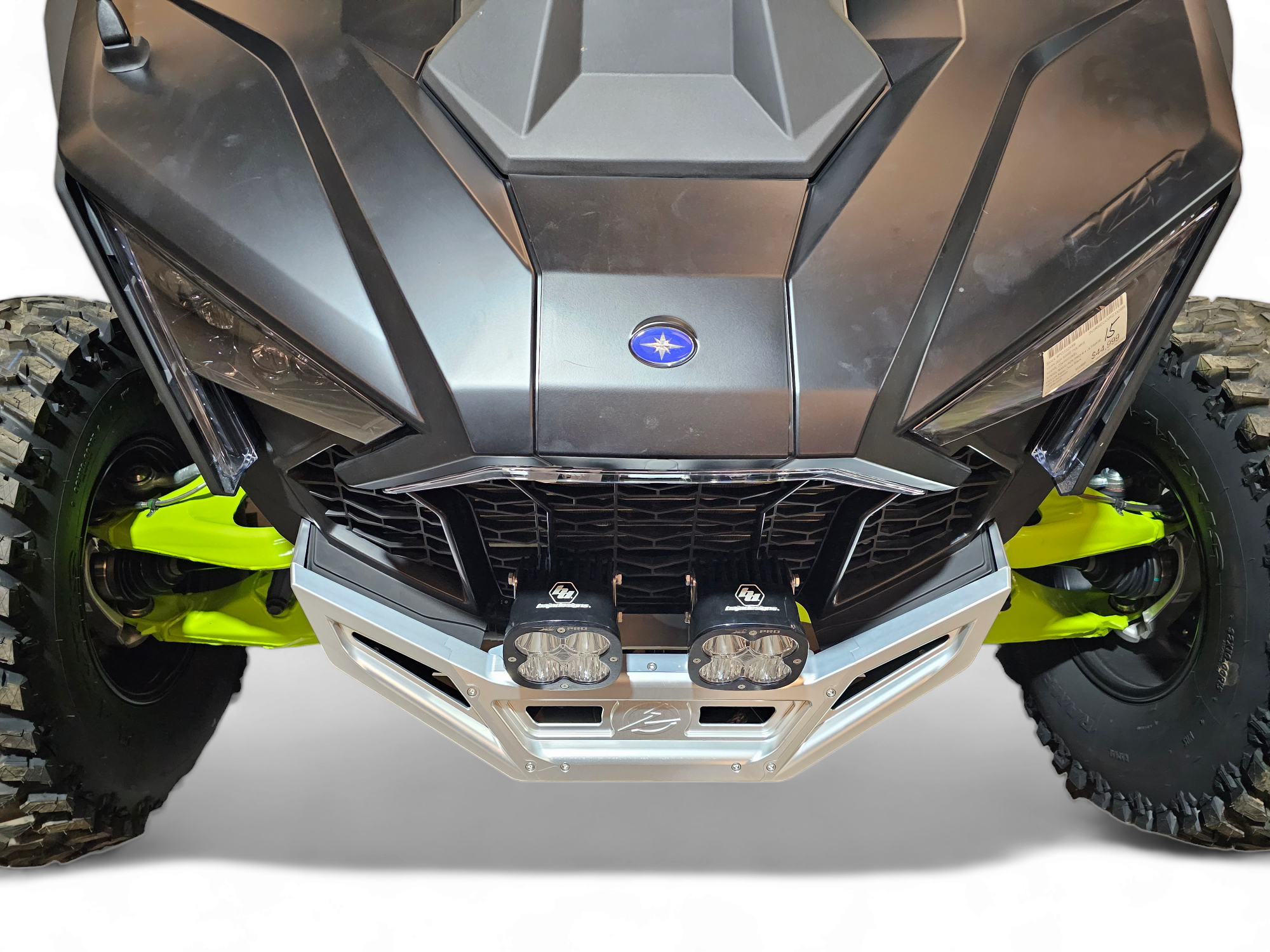 2022-2025 Polaris RZR Pro R, Pro S, Turbo R Machined Billet Front Winch Bumper (Clear Anodize)