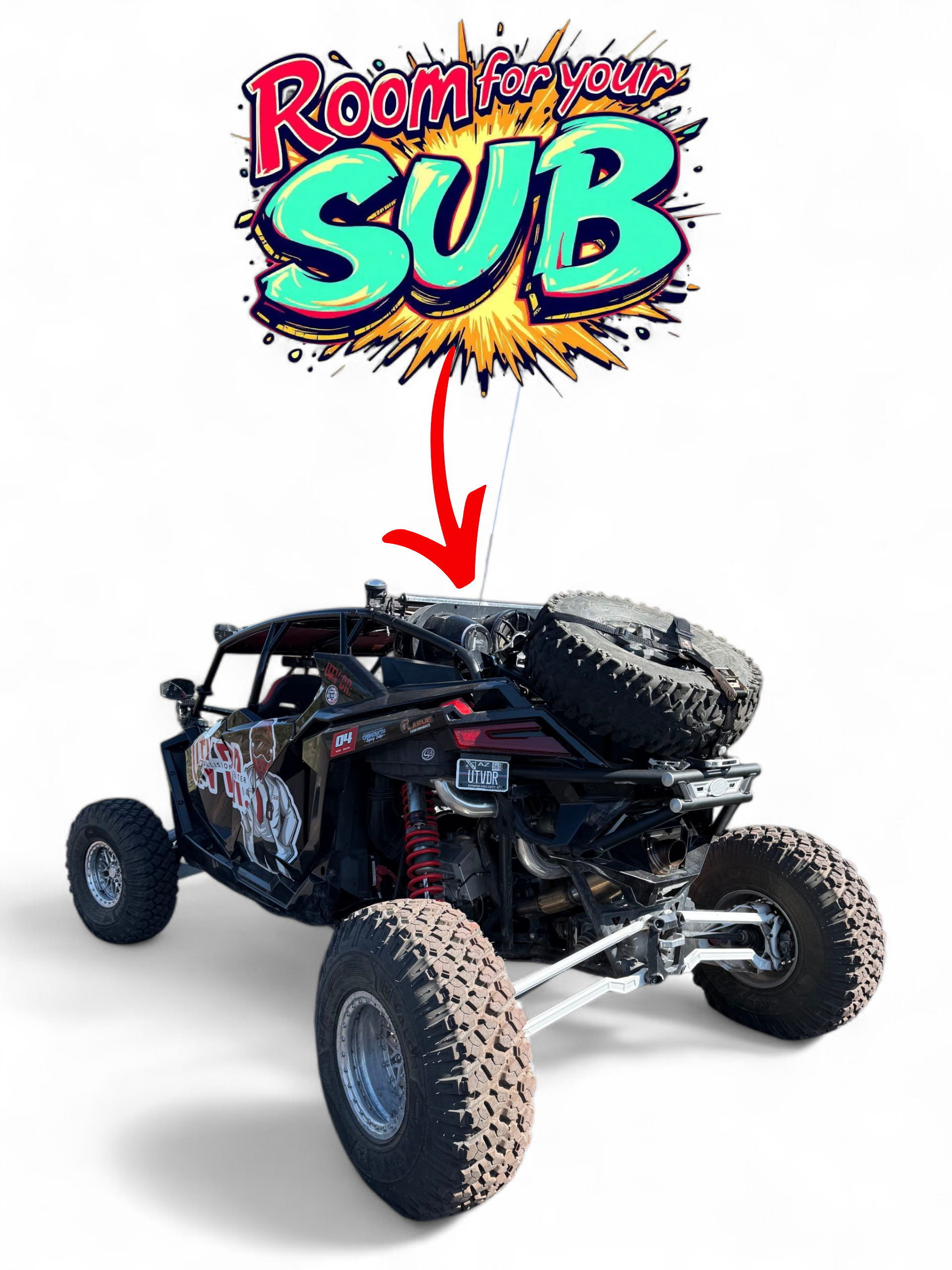 2022+ Polaris RZR Pro R Amp Rear Tire Rack Rear Bumper Combo