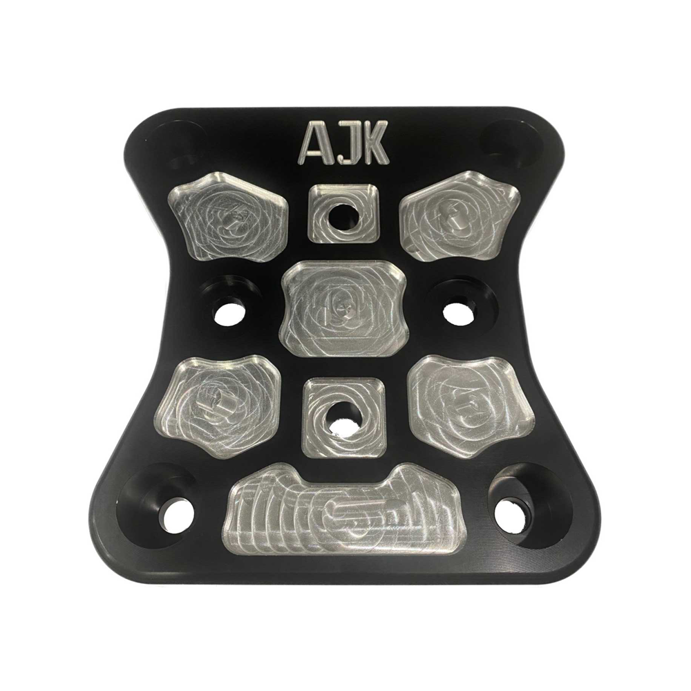 Can-Am Maverick X3 Billet Aluminum Radius Rod Plate — Can-Am X3 Billet Aluminum Radius Rod Plate by AJK Offroad Lower Straight View No Hook