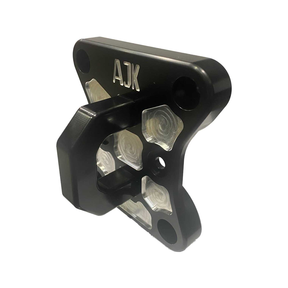 Can-Am Maverick X3 Billet Aluminum Radius Rod Plate — Can-Am X3 Billet Aluminum Radius Rod Plate by AJK Offroad Right Side View