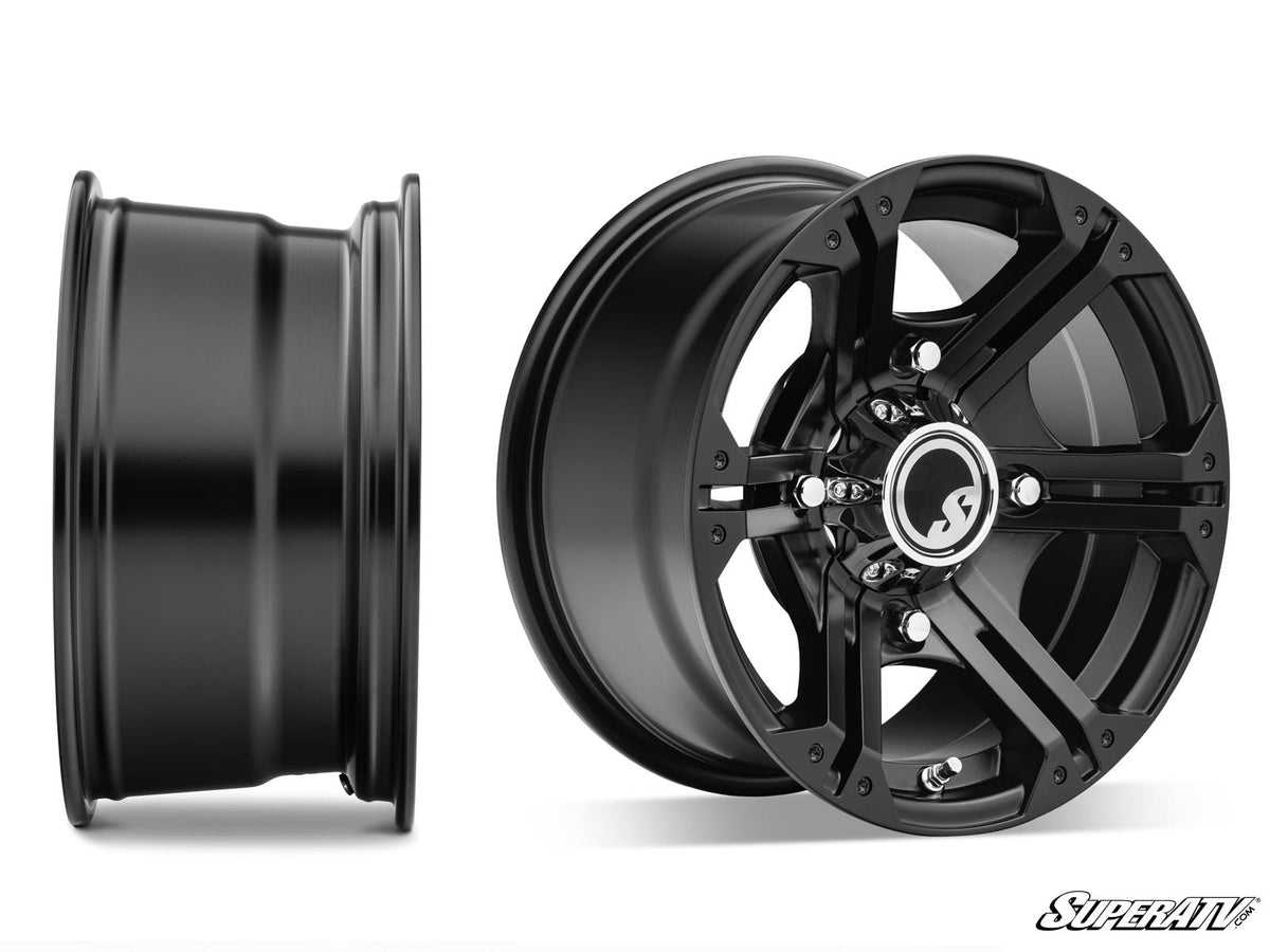 SuperATV Intimidator Tires 30x10x14 on 14in. Bandit H-Series Black Wheels 4/156 Pattern - image 3
