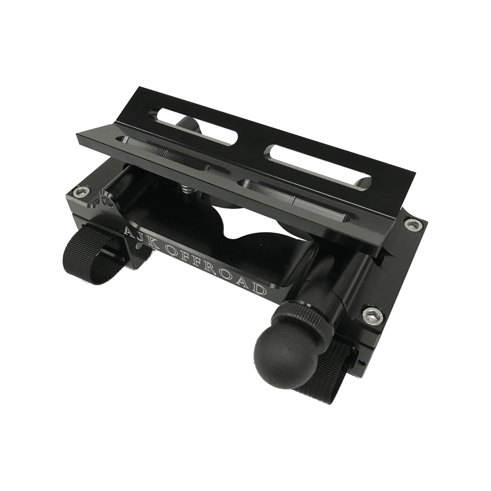 Quick Shot Quick-Release Fire Extinguisher Mount — Quick Shot Fire Extinguisher Mount - Quick Release - Truck, Jeep, ATV, SXS Part AJK Offroad Universal Black
