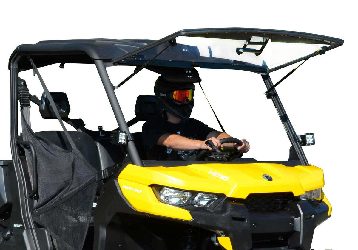 SuperATV HD9 Flip Windshield for Can-Am Defender
