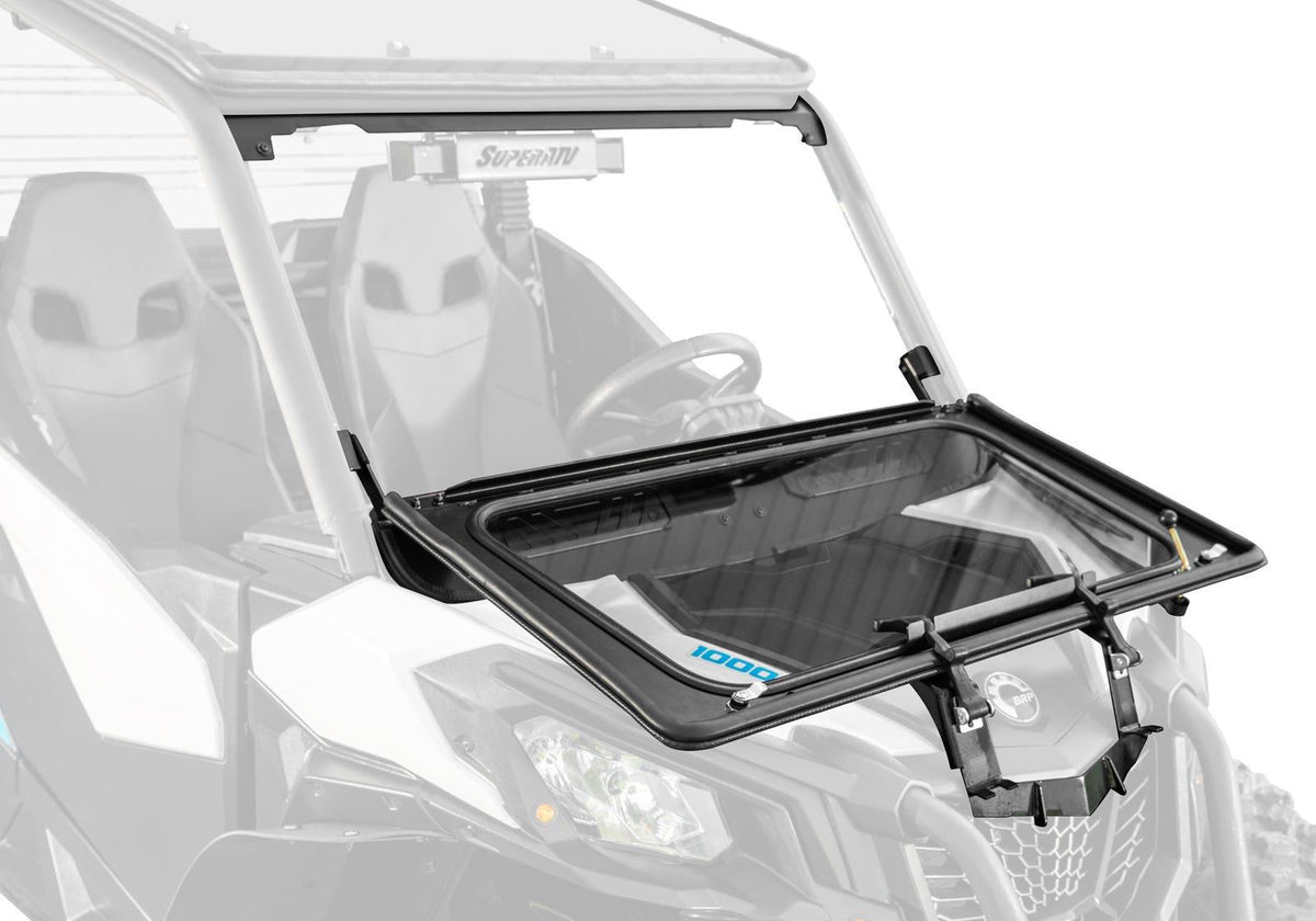 SuperATV Flip Down Glass Windshield for Can-Am Maverick Sport - image 13