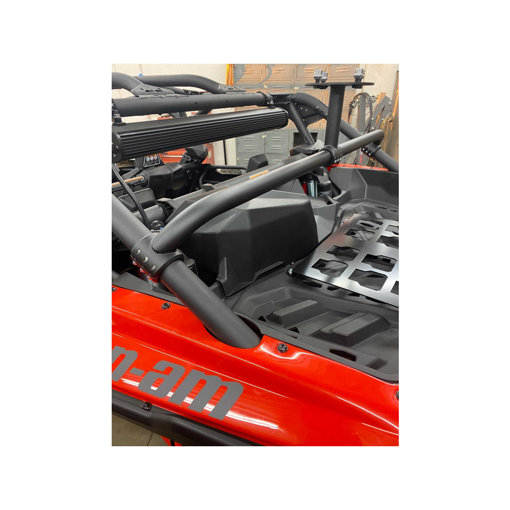 Can-Am Maverick X3 Spare Tire Carrier — Can-Am X3 Spare Tire Carrier AJK Offroad Texture Black 8"