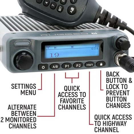 Ford Bronco G1 Two - Way GMRS Mobile Radio Kit | Rugged Radios - Rad UTV Parts