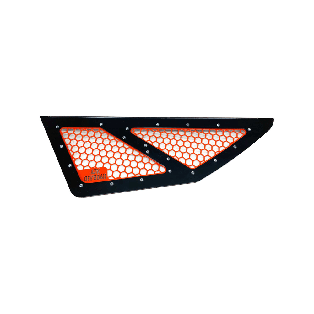 Vented Honda Talon Lower Doors — Vented Honda Talon Lower Doors by AJK Offroad Back Vents in Orange