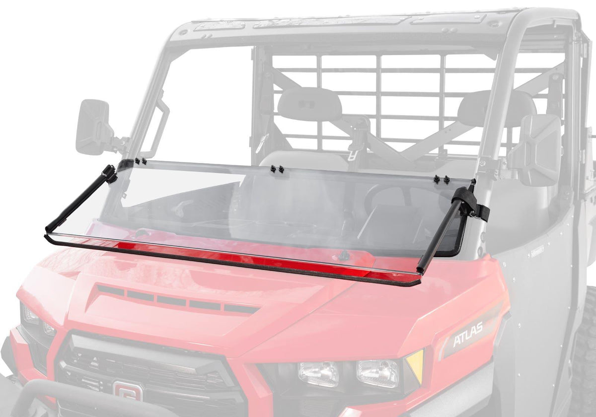 SuperATV JSV Scratch-Resistant Flip Down Windshield for Gravely Atlas