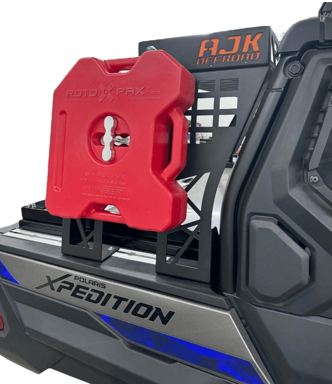 Polaris Xpedition Headache Rack – ¾ Rack — Polaris Xpedition Headache Rack 3/4 Rack by AJK Offroad Side View with RotoPax