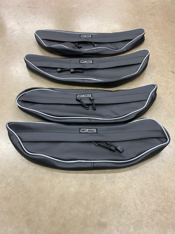 Honda Talon Door Bags — Honda Talon Door Bags by AJK Offroad in White and Black Not Installed In a Row