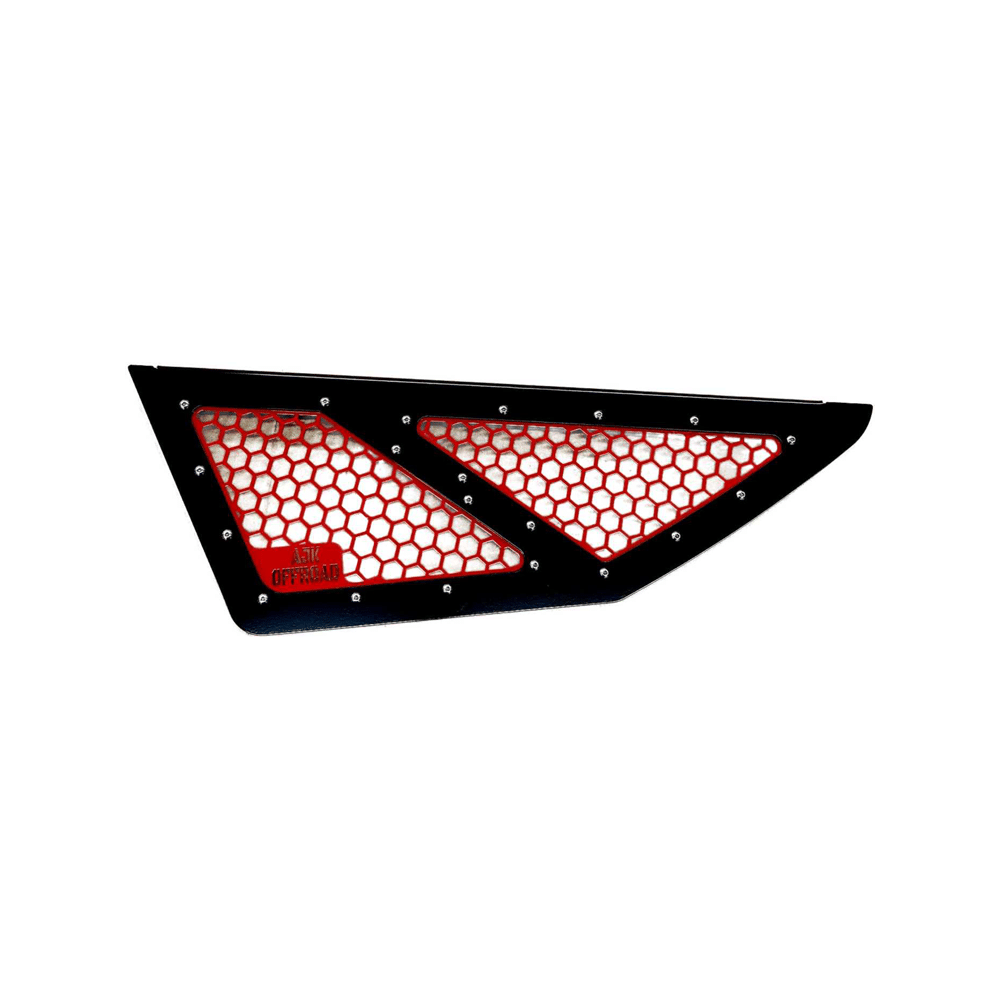 Vented Honda Talon Lower Doors — Vented Honda Talon Lower Doors by AJK Offroad Vented Door in Red