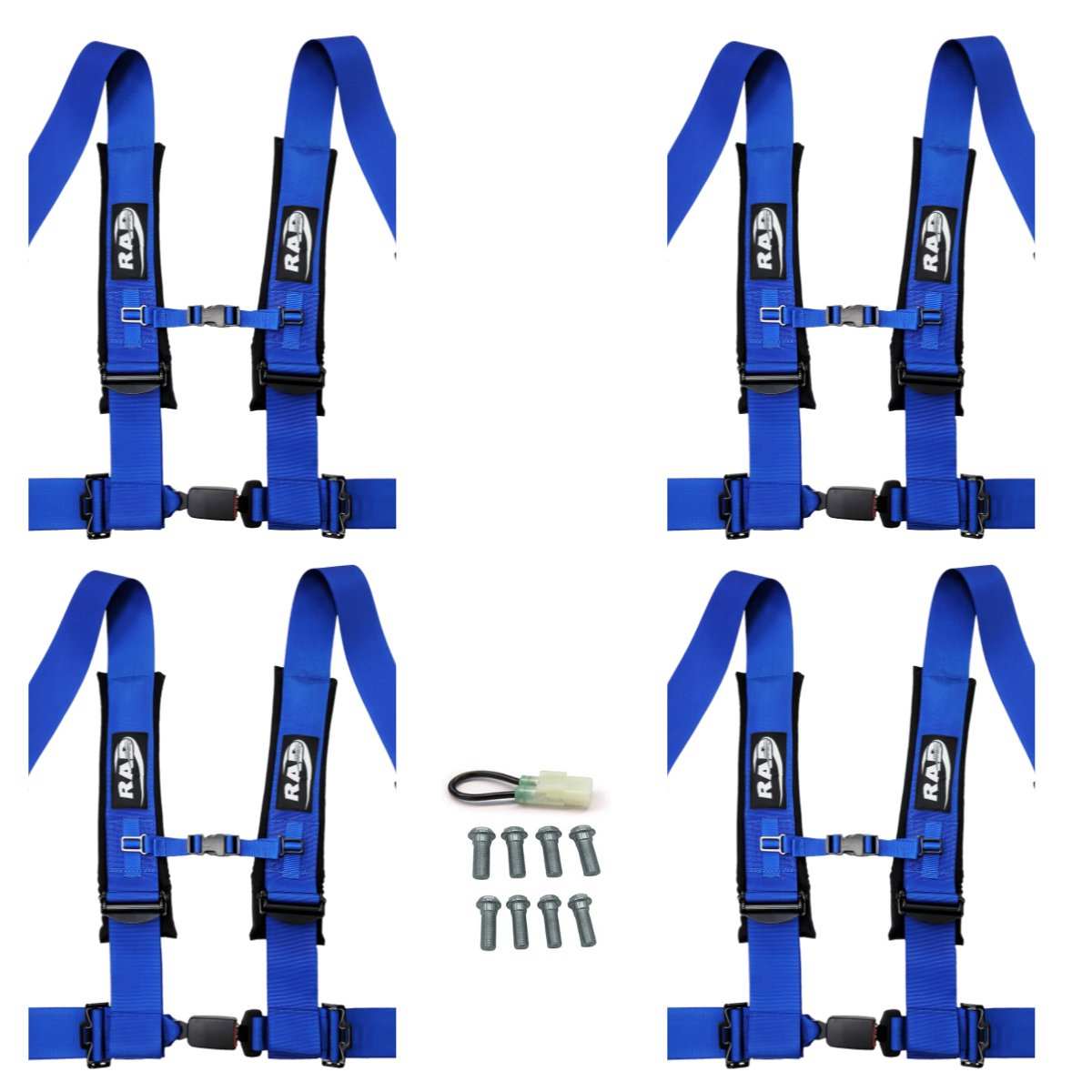 Honda Talon 4 point 3" Auto Latch Harnesses Kit - Rad UTV Parts