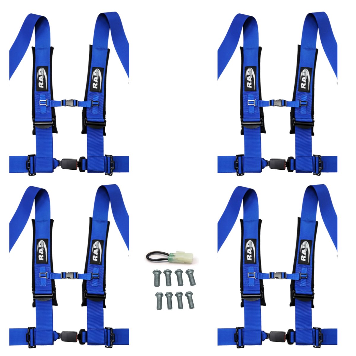 Honda Talon 4 point 3" Auto Latch Harnesses Kit - Rad UTV Parts