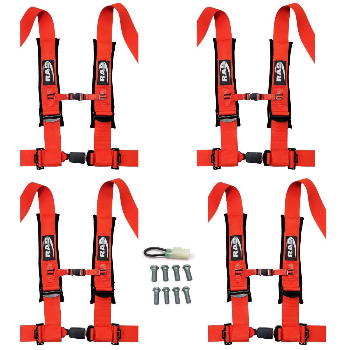 Honda Talon 4 point 3" Auto Latch Harnesses Kit - Rad UTV Parts