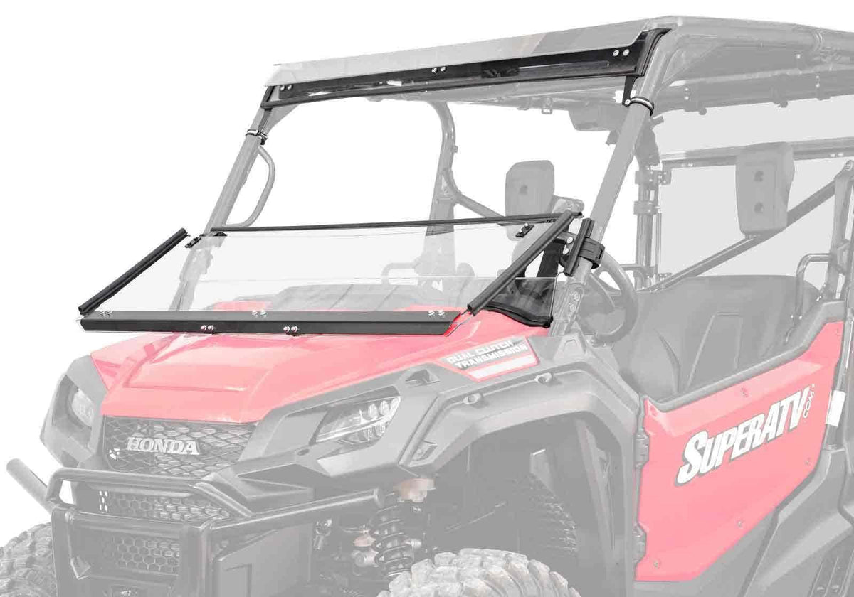 SuperATV Scratch-Resistant 3-in-1 Windshield for Honda Pioneer 1000