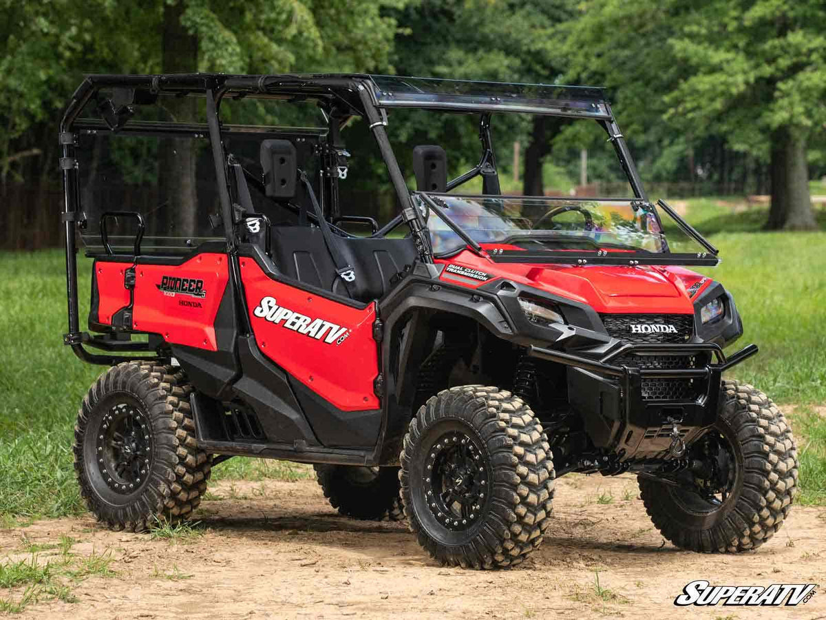 SuperATV Scratch-Resistant 3-in-1 Windshield for Honda Pioneer 1000 - image 2