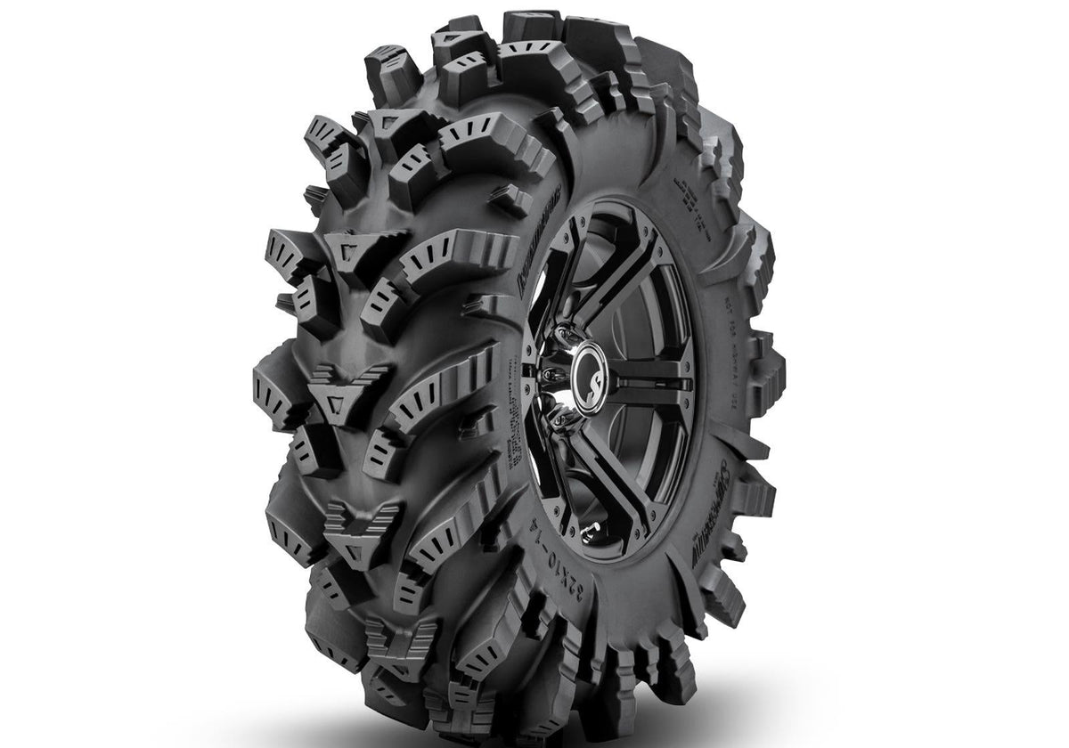 SuperATV Intimidator Tires 26x10x14 on 14in. Bandit H-Series Black Wheels 4/156 Pattern