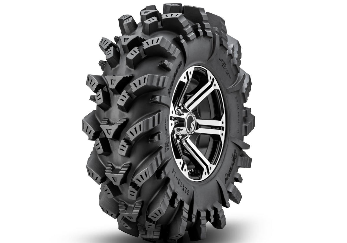 SuperATV Intimidator Tires 26x10x14 on 14in. Bandit H-Series Machined Finish Wheels 4/156 Pattern
