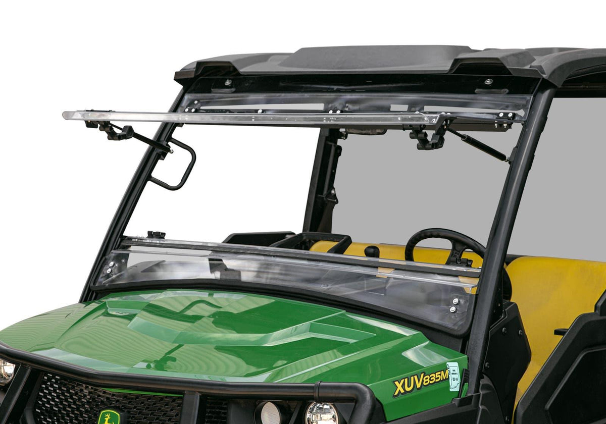 SuperATV Scratch-Resistant Flip Windshield for John Deere Gator XUV 835