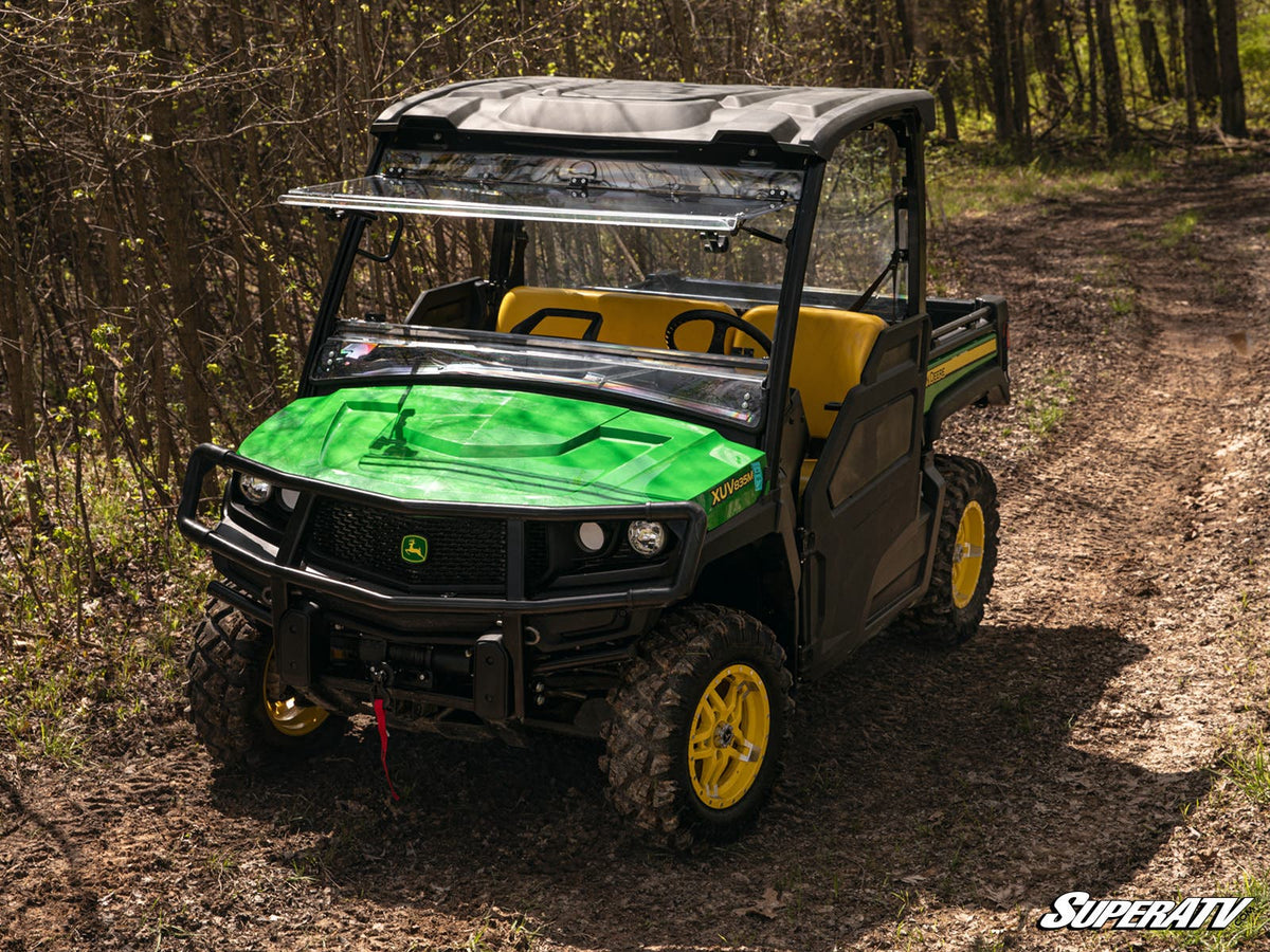 SuperATV Scratch-Resistant Flip Windshield for John Deere Gator XUV 835 - image 6