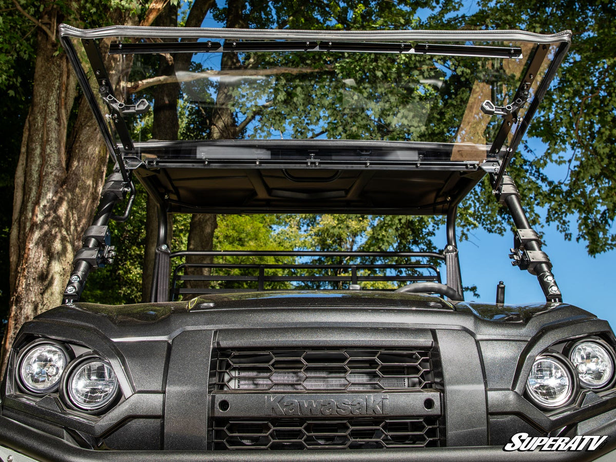 SuperATV Scratch Resistant Flip Windshield for Kawasaki Mule Pro - image 14