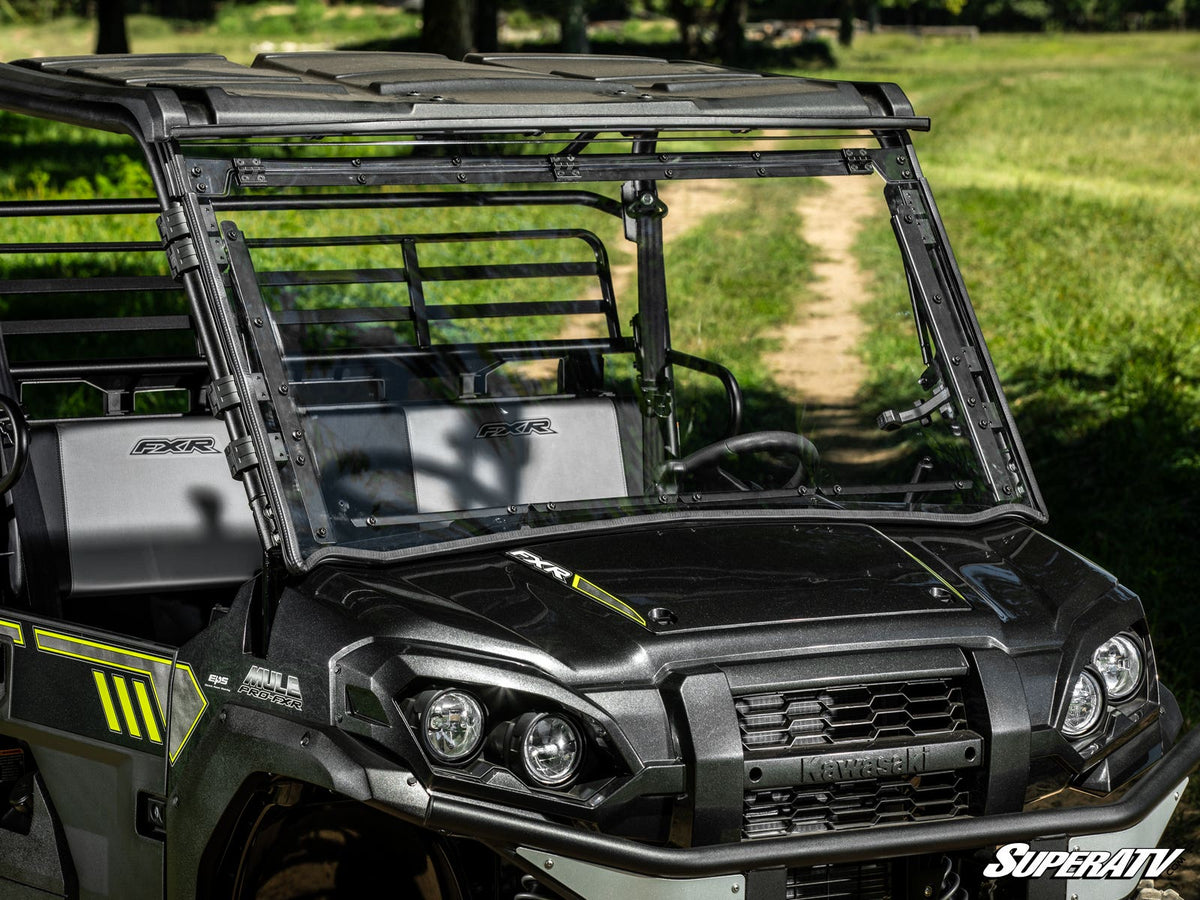 SuperATV Scratch Resistant Flip Windshield for Kawasaki Mule Pro - image 17