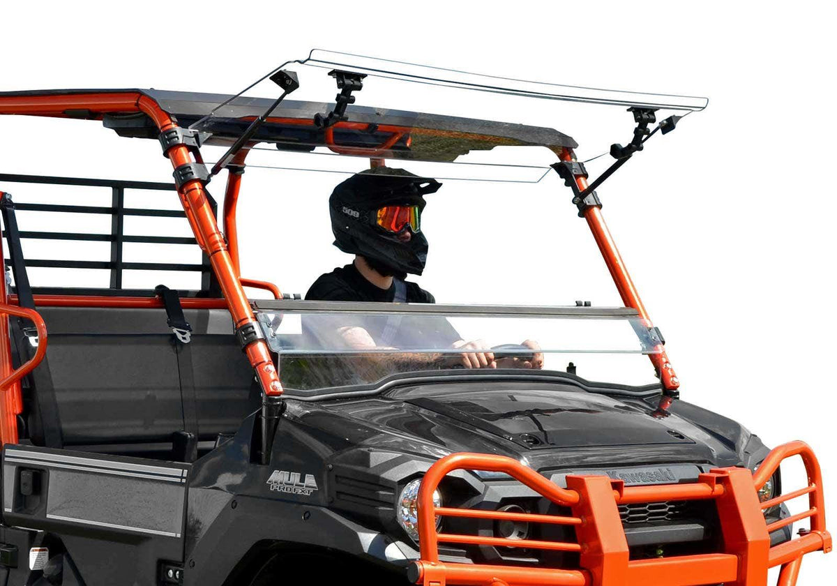 SuperATV Scratch Resistant Flip Windshield for Kawasaki Mule Pro - image 7