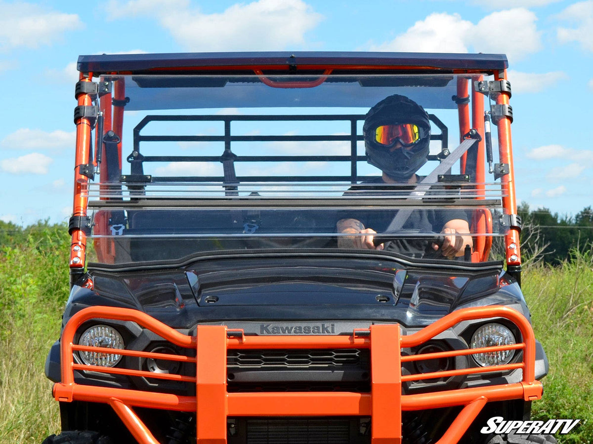 SuperATV Scratch Resistant Flip Windshield for Kawasaki Mule Pro - image 11