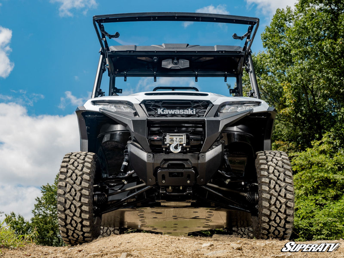 SuperATV Scratch-Resistant Flip Windshield for Kawasaki Ridge - image 2