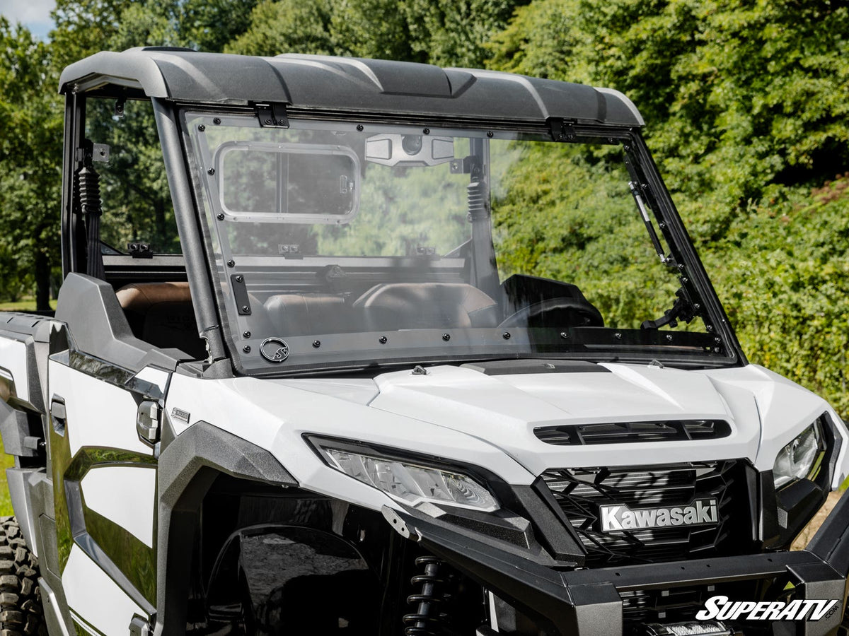 SuperATV Scratch-Resistant Flip Windshield for Kawasaki Ridge - image 5