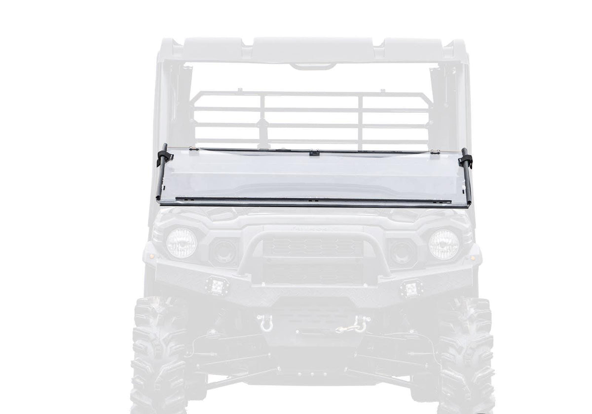 SuperATV Flip Down Windshield for Kawasaki Mule Pro
