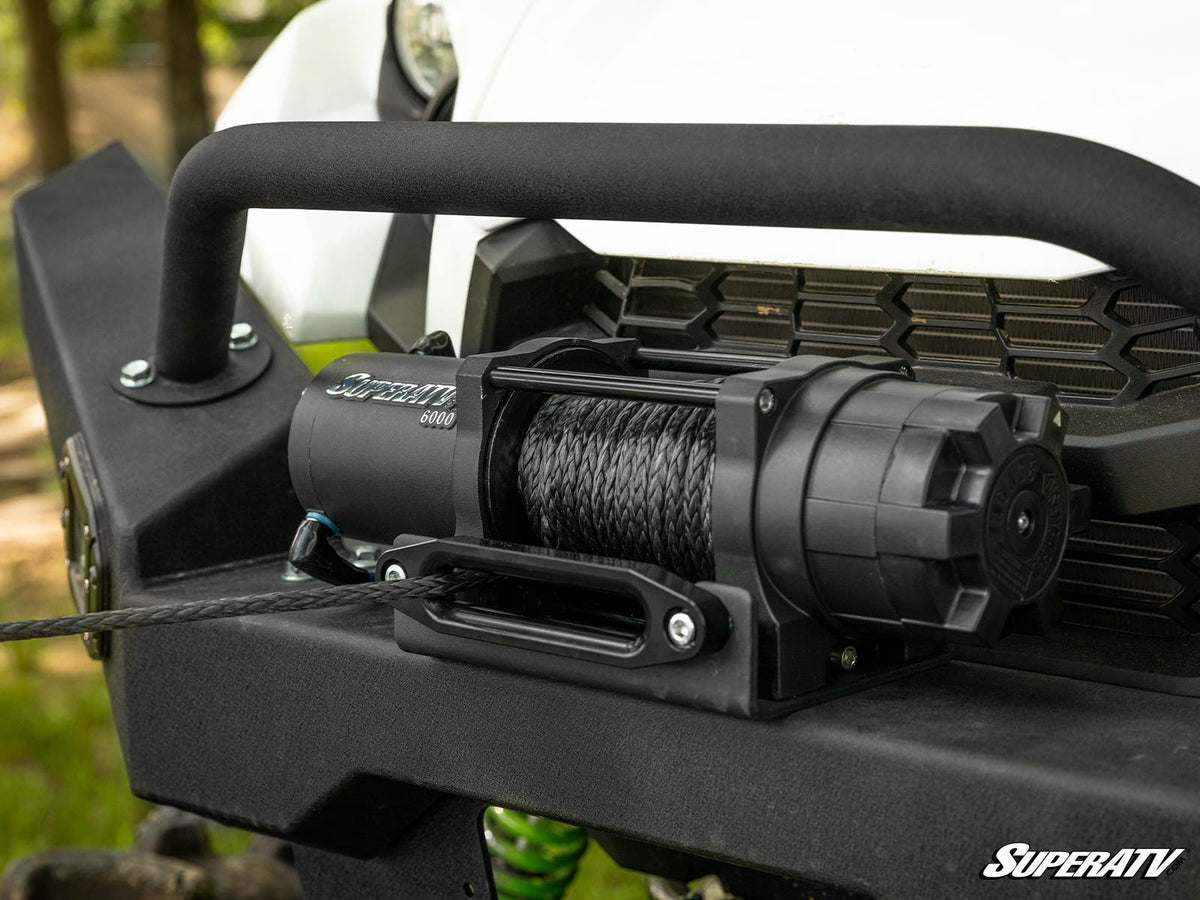 SuperATV Winch-Ready Front Bumper - 6000 Winch for Kawasaki Teryx S - image 3