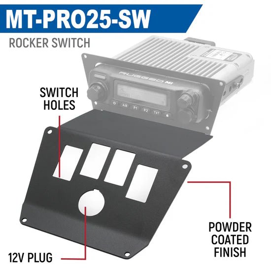 Lower Accessory Panel for 2025 Polaris RZR Pro XP, Pro R, and Pro S Radio Mount - Rad UTV Parts