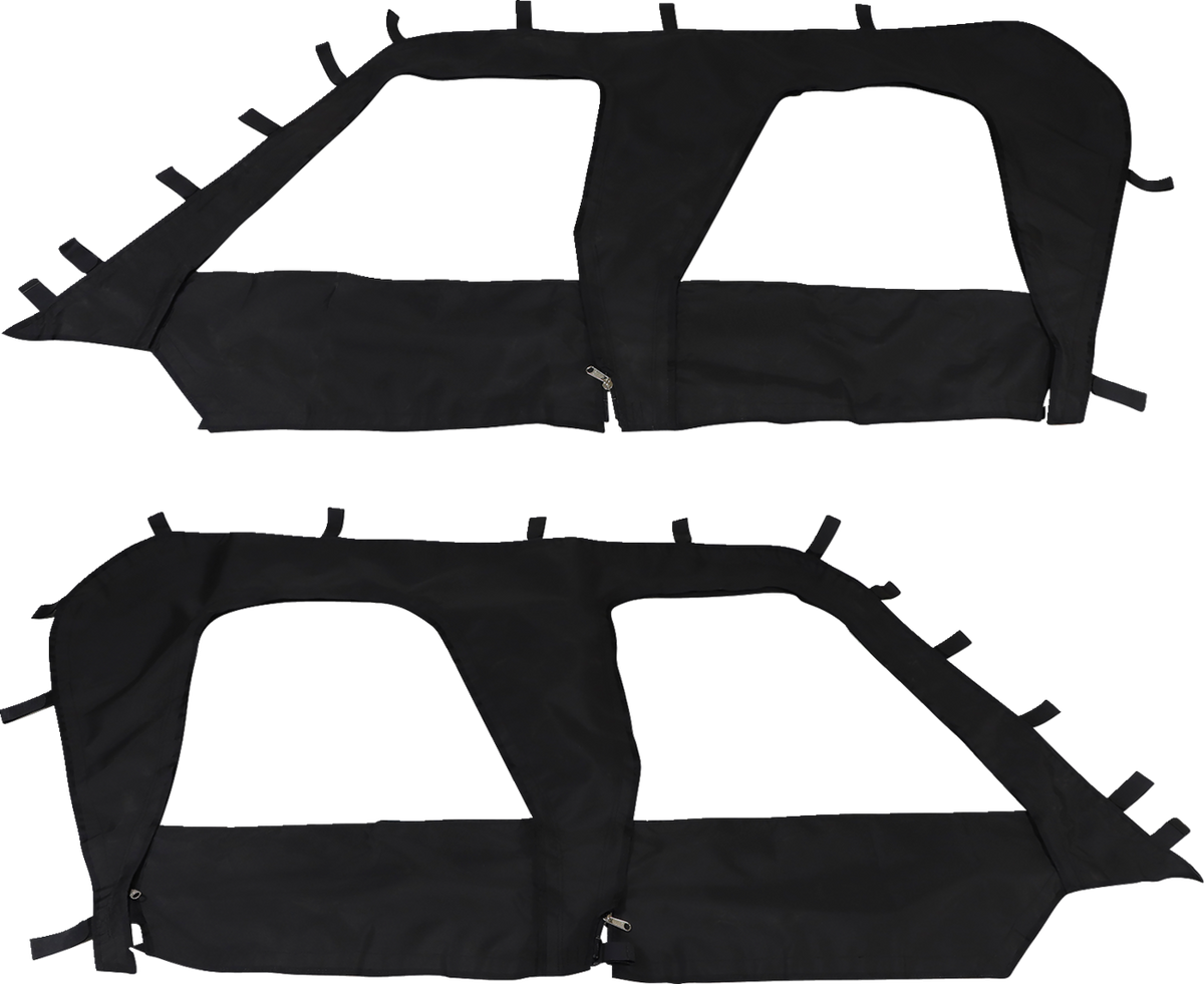 Moose Offroad 0521-1942 black soft side enclosure pair for 2020–2024 Polaris RZR Pro XP 4