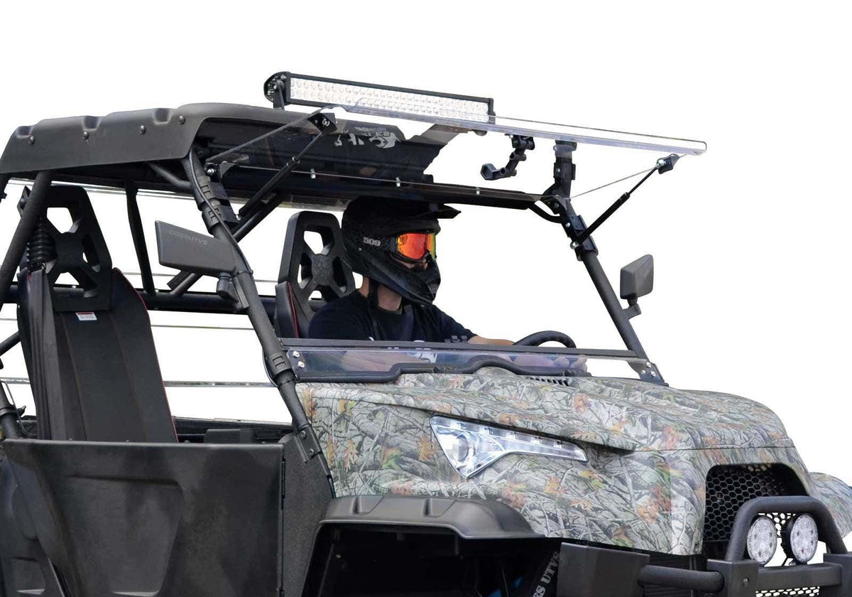 SuperATV Scratch Resistant Flip Windshield for ODES Dominator