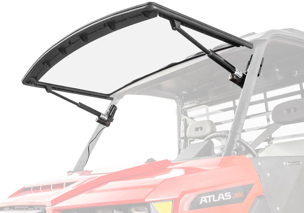 SuperATV JSV MaxDrive Power Flip Windshield for Gravely Atlas