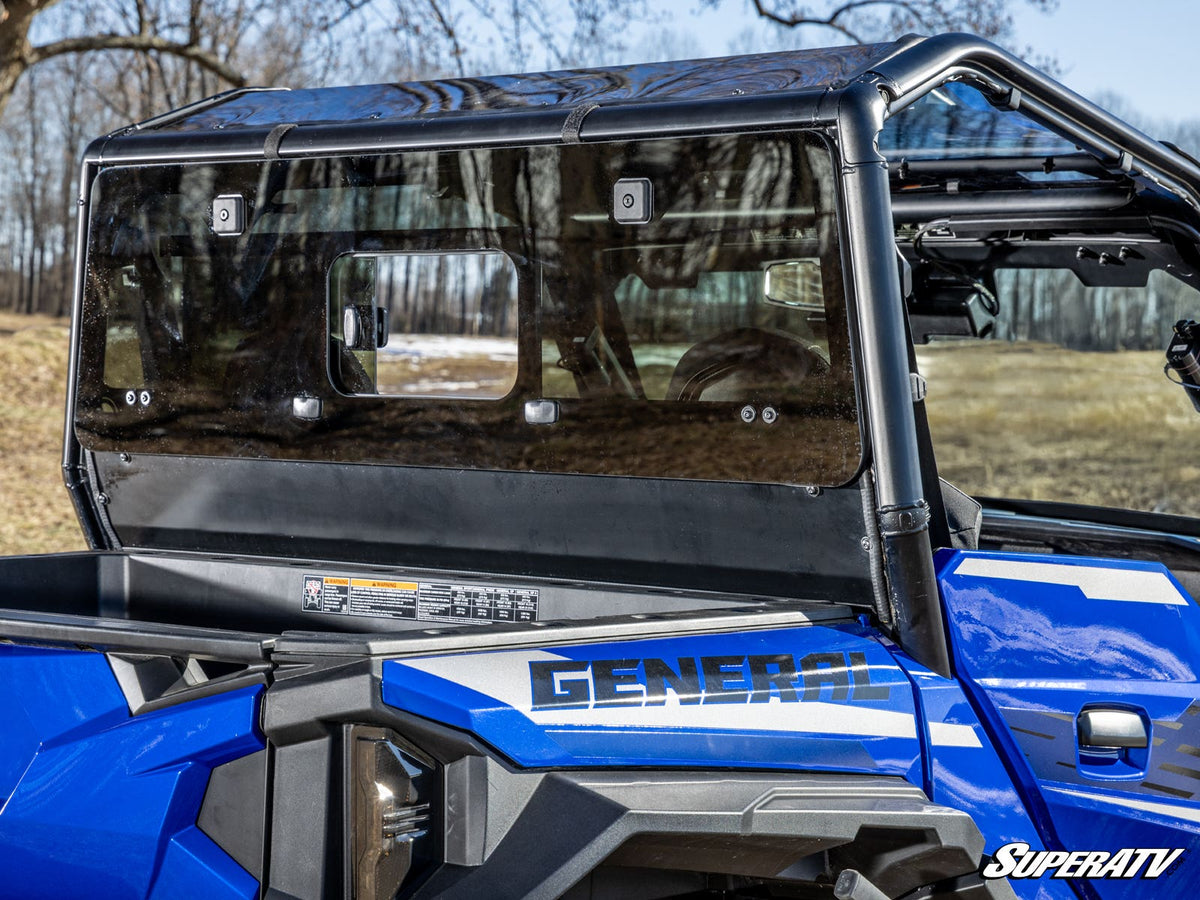 SuperATV Glass Sliding Rear Windshield for Polaris General XP 1000 - image 4