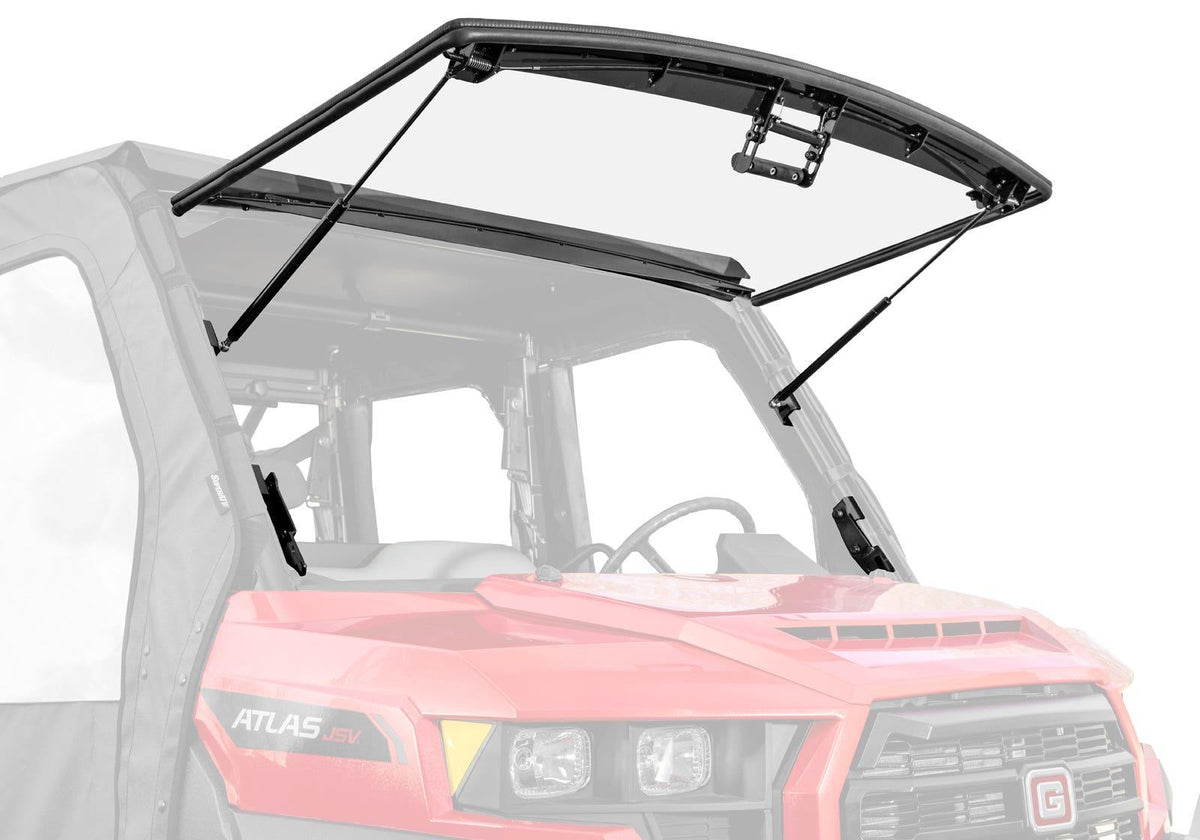 SuperATV JSV Scratch-Resistant Flip Windshield for Gravely Atlas