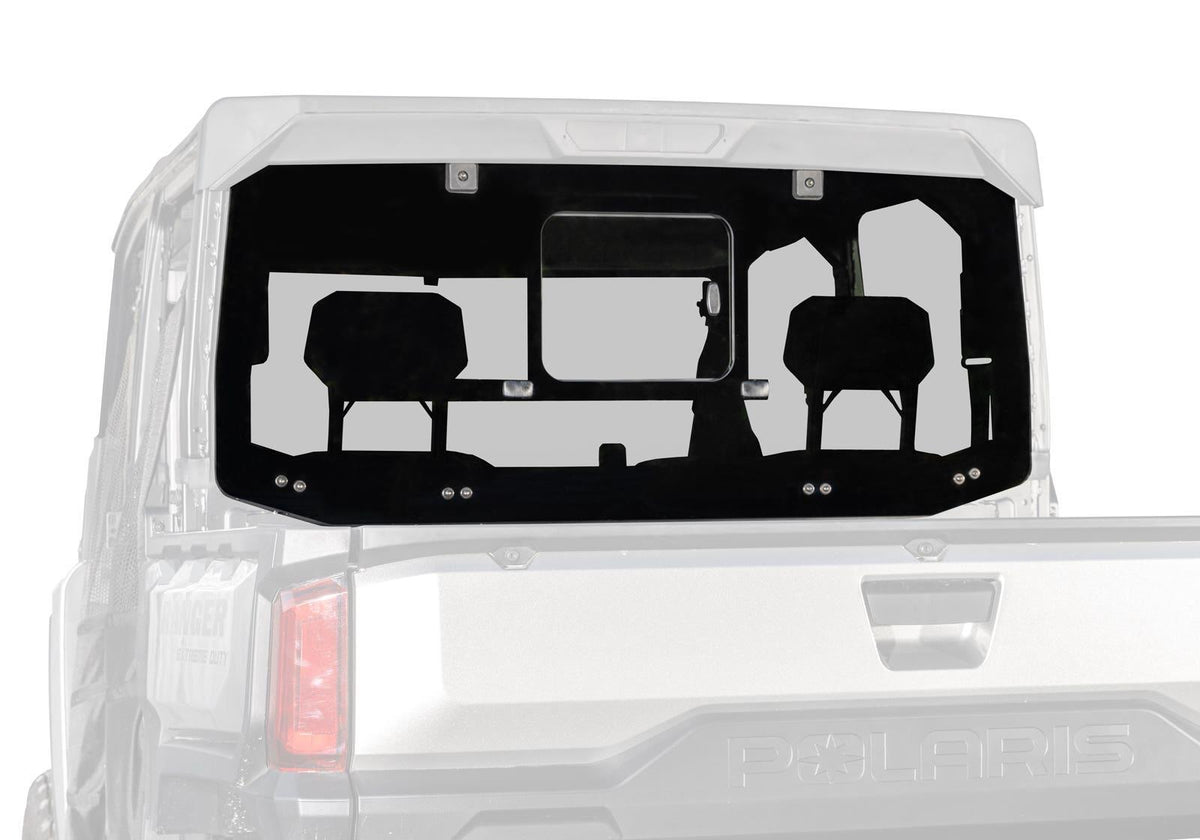 SuperATV Glass Sliding Rear Windshield for Polaris Ranger XD 1500