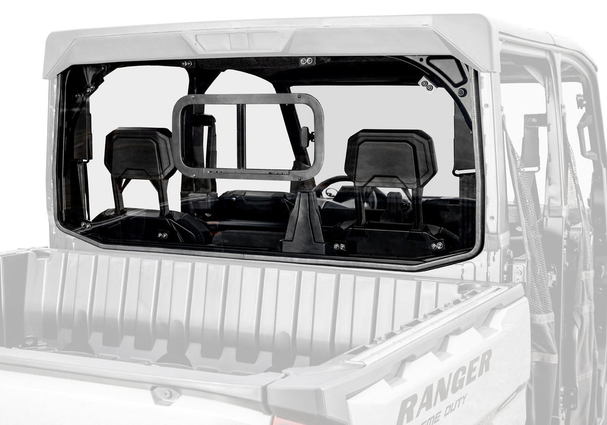 SuperATV Sliding Rear Windshield for Polaris Ranger XD 1500