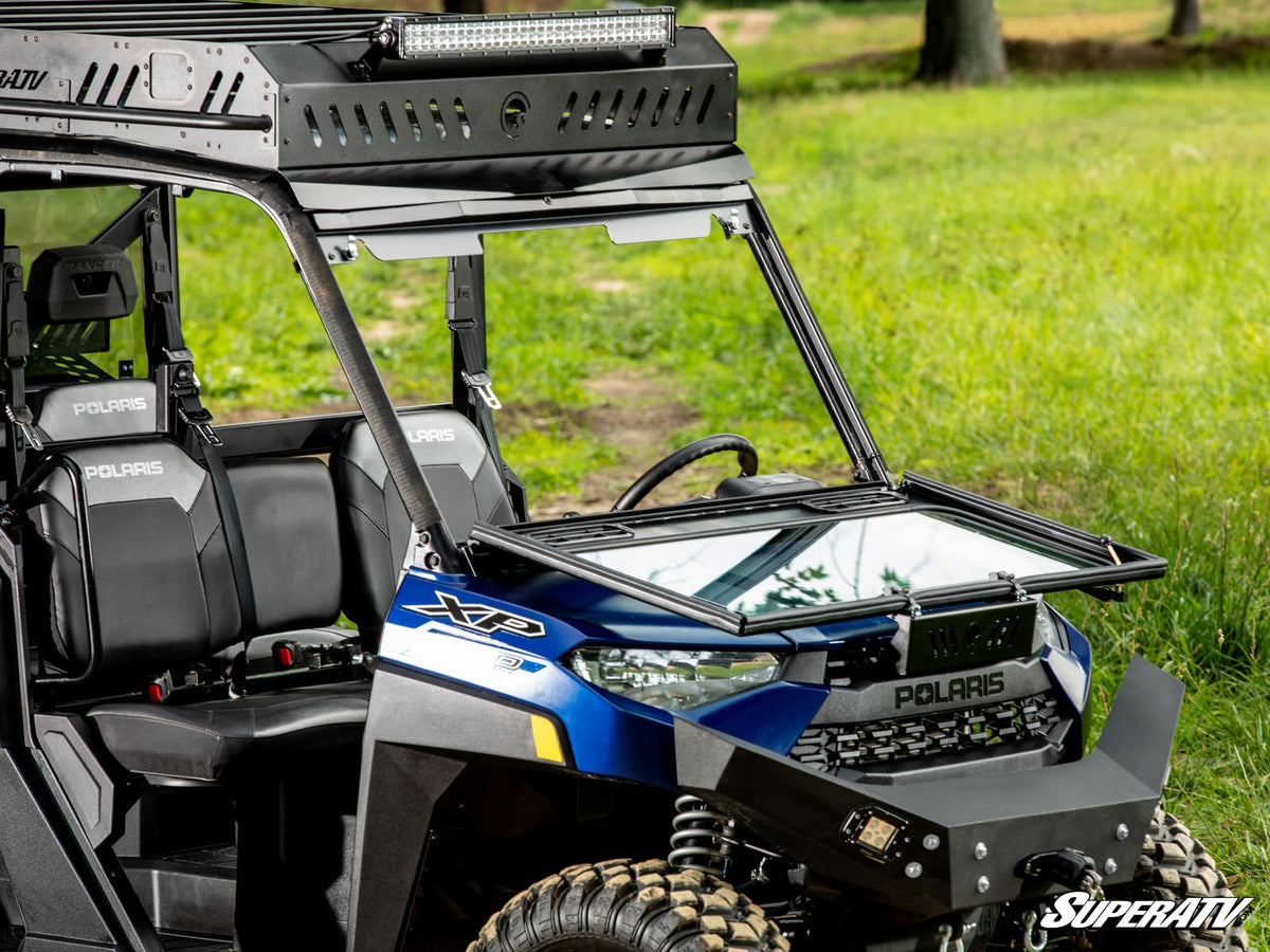 SuperATV Flip Down Glass Windshield for Polaris Ranger XP 1000 - image 5