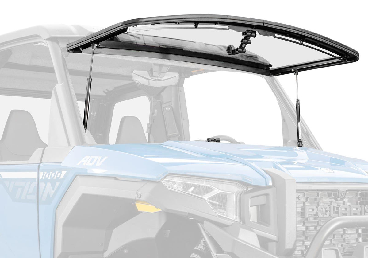 SuperATV Scratch-Resistant Flip Windshield for Polaris Xpedition