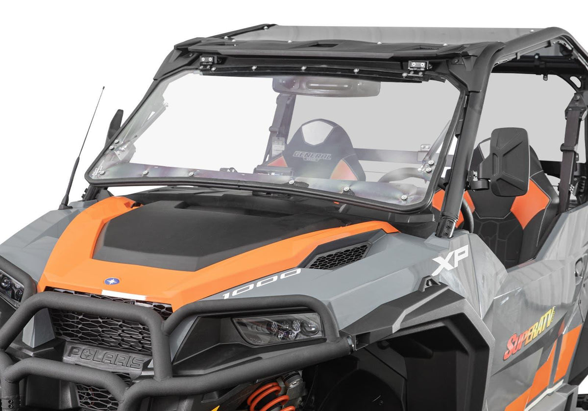 SuperATV Scratch Resistant Flip Windshield for Polaris General